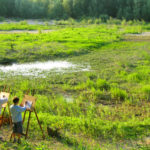 dessin de la faune et flore en pleine nature