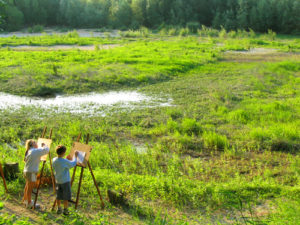 dessin de la faune et flore en pleine nature